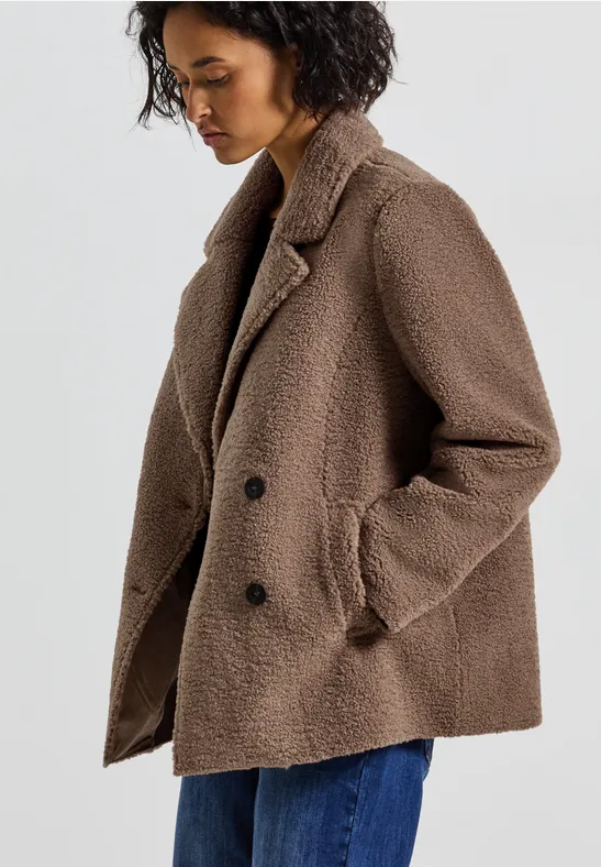 Teddy Caban Jacke rocky brown