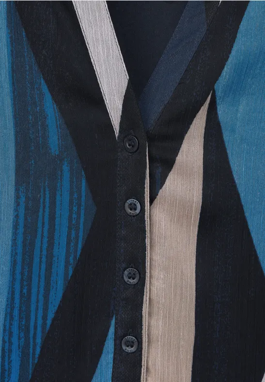 Maxikleid mit Rhombus Print deep blue