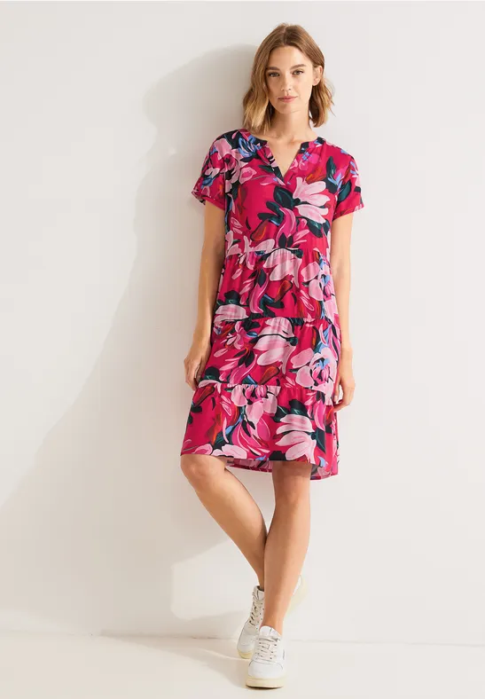 Tunikakleid mit Print berry rose