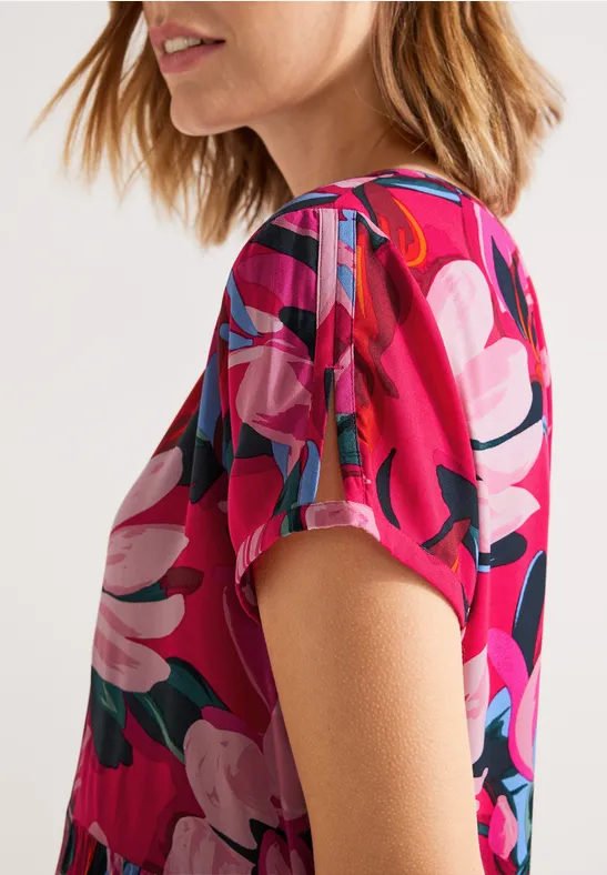 Tunikakleid mit Print berry rose