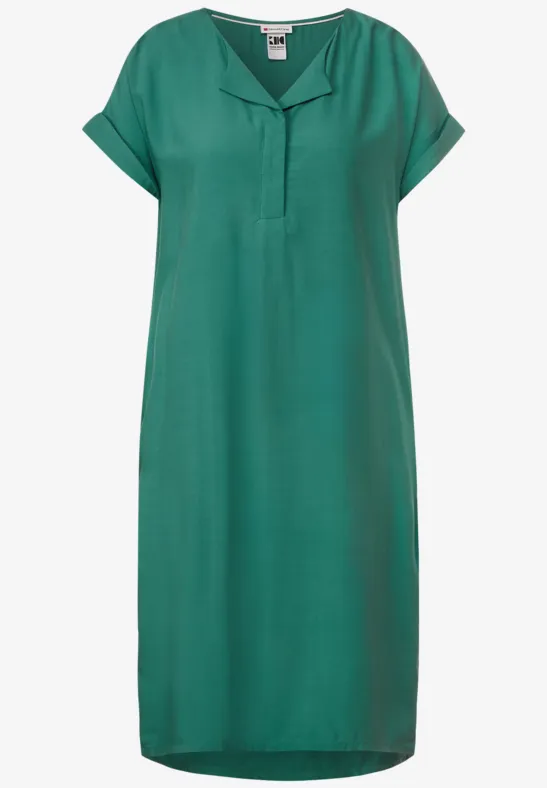 Kleid in Viskose lagoon green