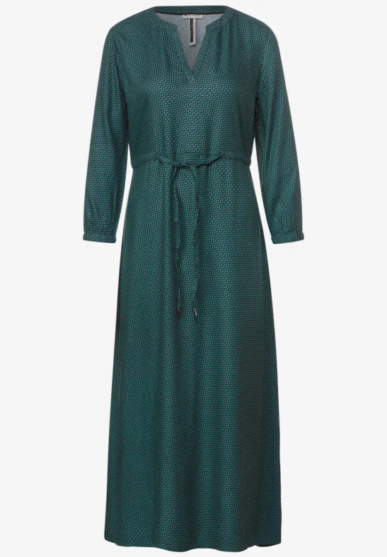 Maxikleid mit Alloverprint cool vintage green