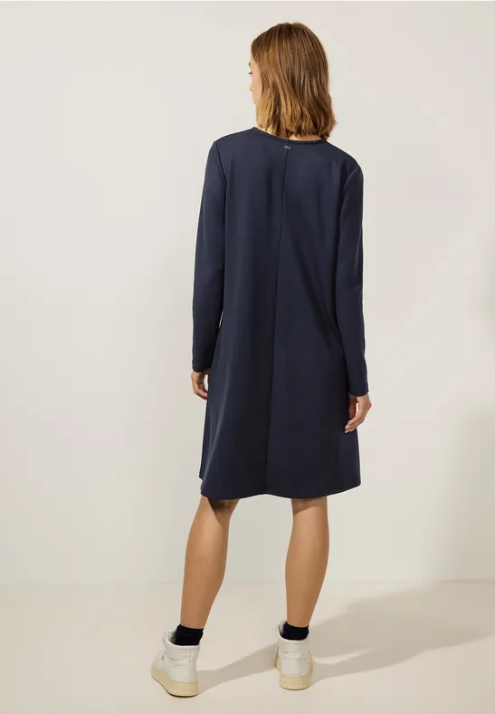 Shirtkleid mit Ziernaht deep blue