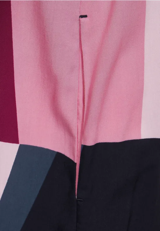 Printkleid mit Smokdetails legend rose