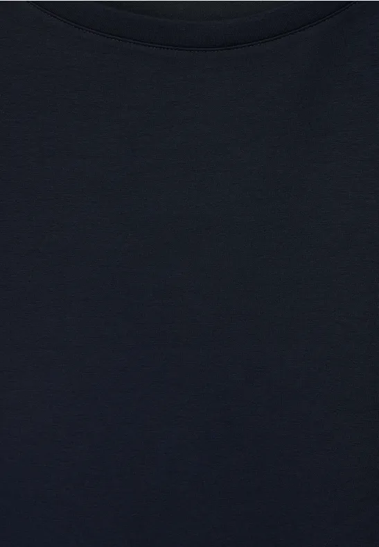 Sweatkleid in Unifarbe deep blue