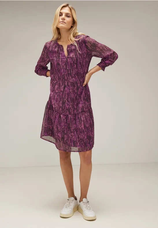 Zartes Tunikakleid purple brown