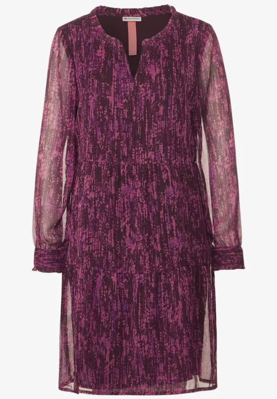 Zartes Tunikakleid purple brown