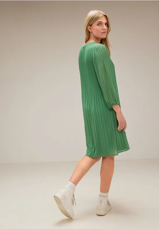 Plisseé Tunikakleid dull gentle green