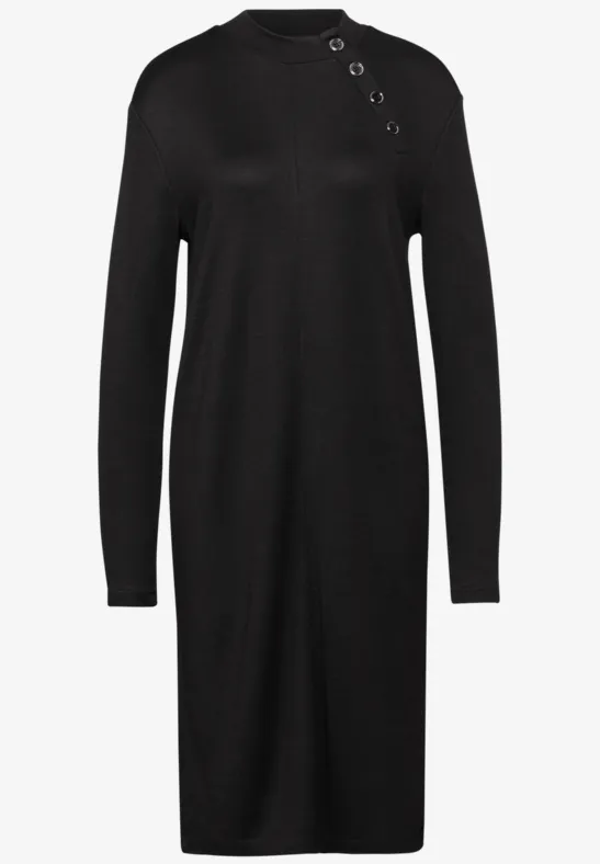 Robe avec détail de boutons Black