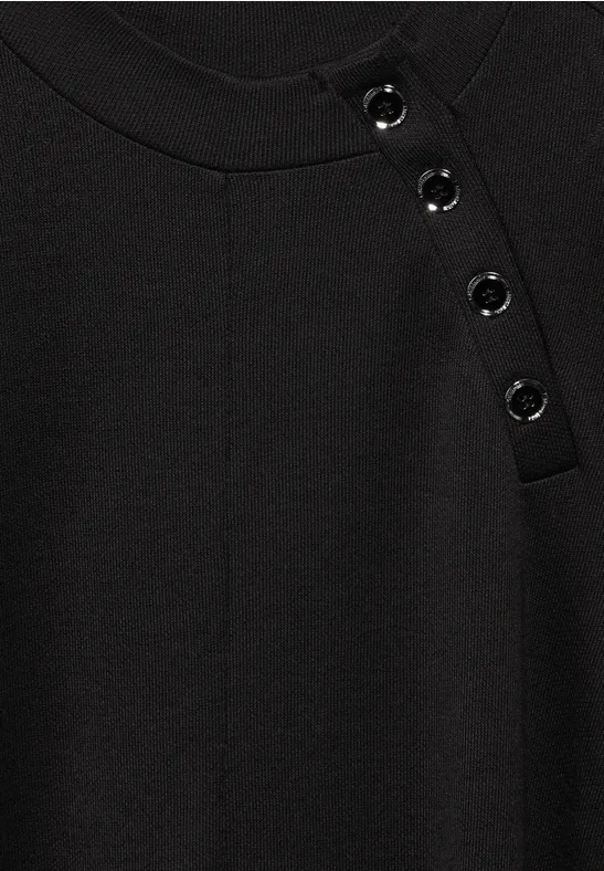 Robe avec détail de boutons Black