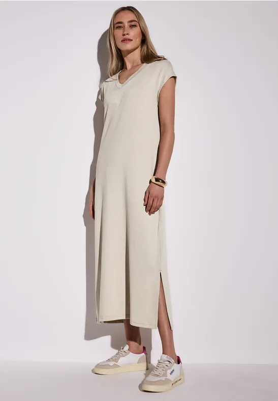 Strick-Look Kleid moonstone sand
