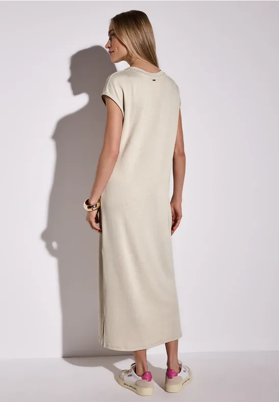 Strick-Look Kleid moonstone sand