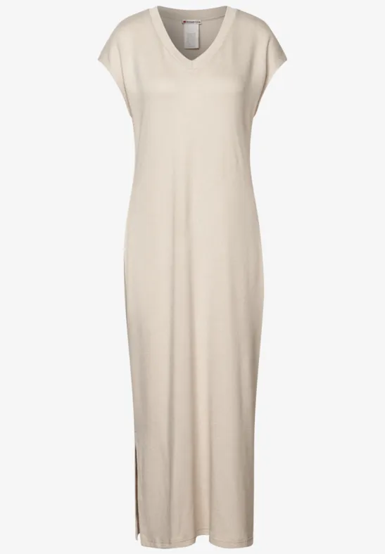 Strick-Look Kleid moonstone sand