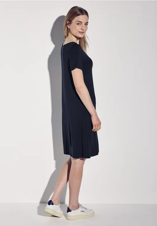 Jersey jurk deep blue