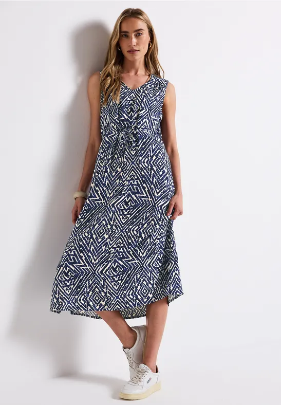 Mouwloze maxi-jurk deep blue