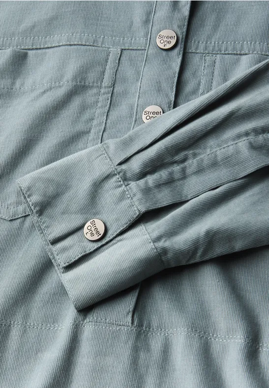 Corduroy jurk washed blue