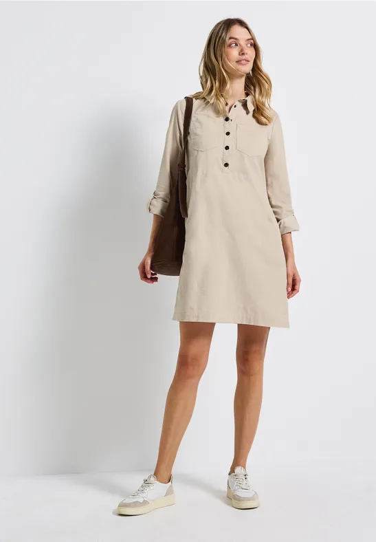 Corduroy jurk malted beige