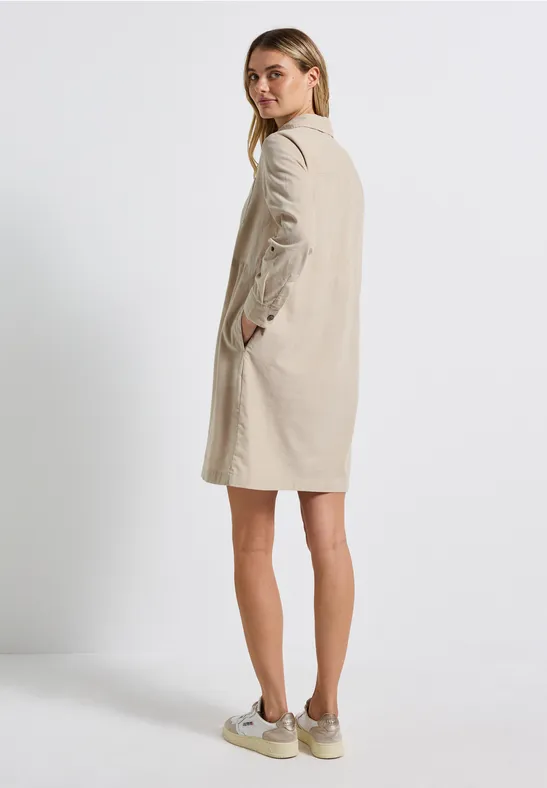 Corduroy jurk malted beige