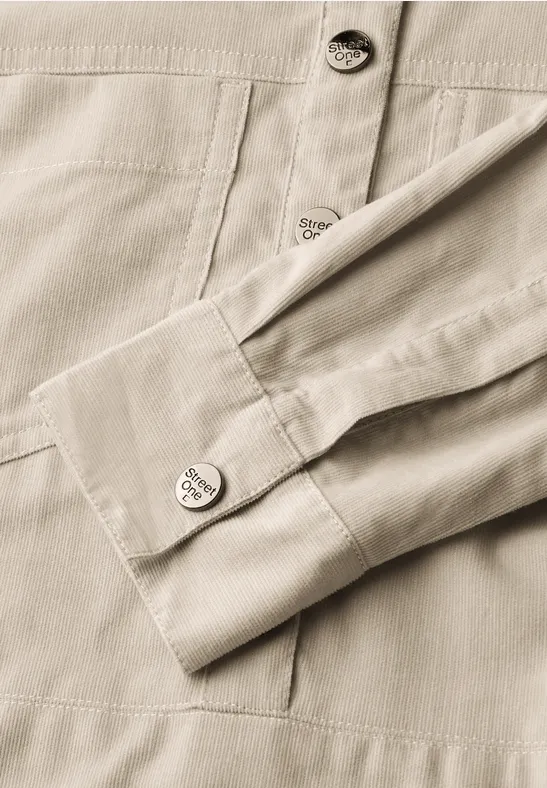 Corduroy jurk malted beige