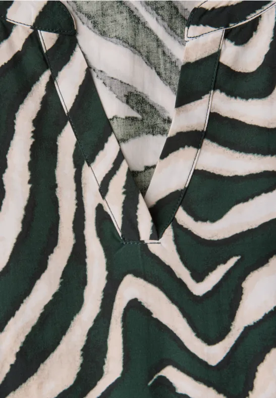 Tuniekjurk met patroon pine grove green