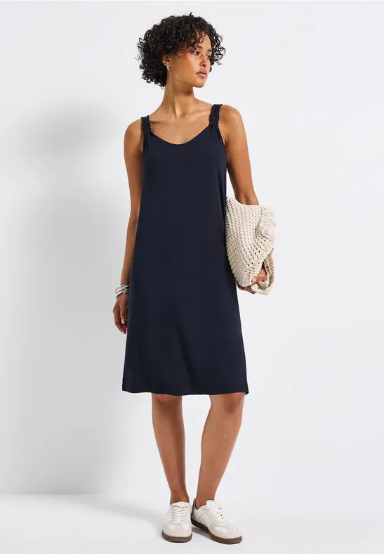 Kleid mit Knotendetail deep blue