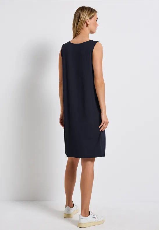 Kleid in Unifarbe deep blue