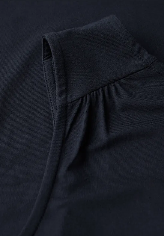 Kleid in Unifarbe deep blue