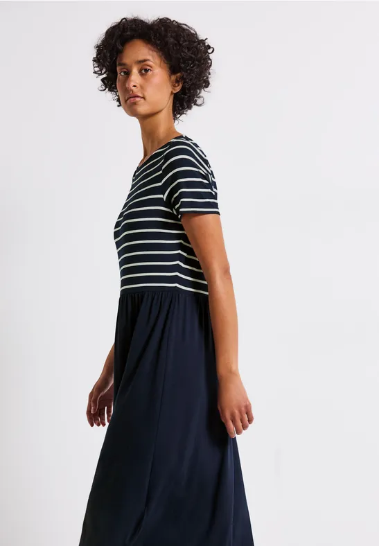 Robe midi rayée deep blue