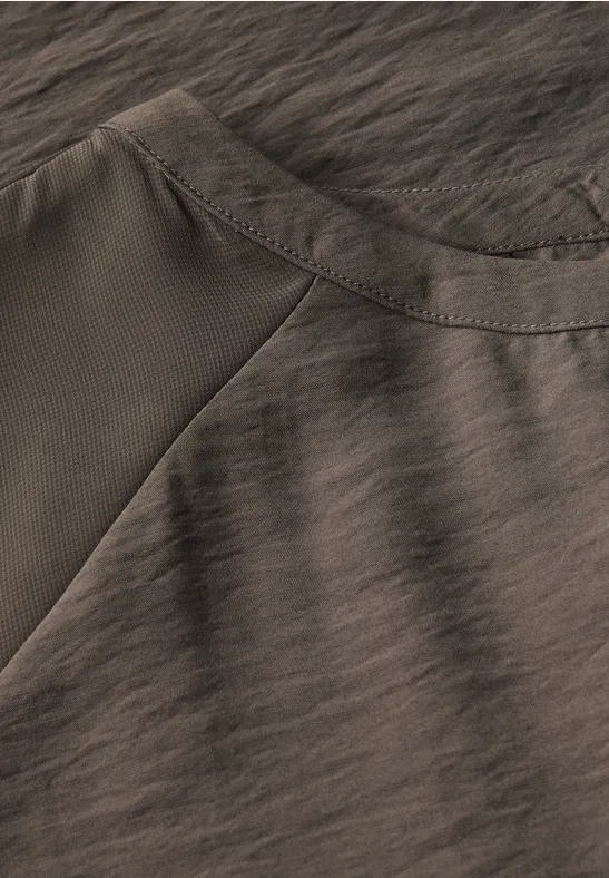 Jurk met mesh details nomad brown