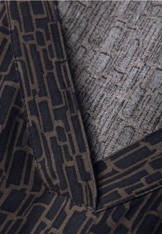 Tuniekjurk met patroon deepwater blue
