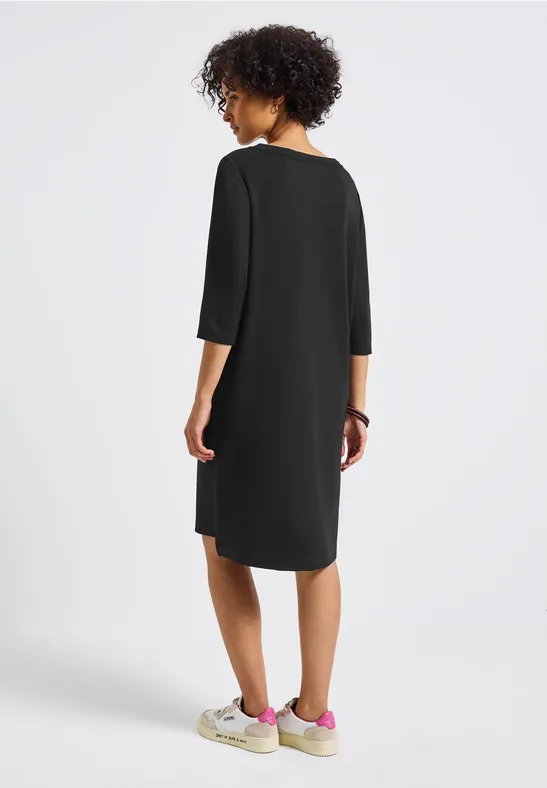 Sweat jurk met splitten Black