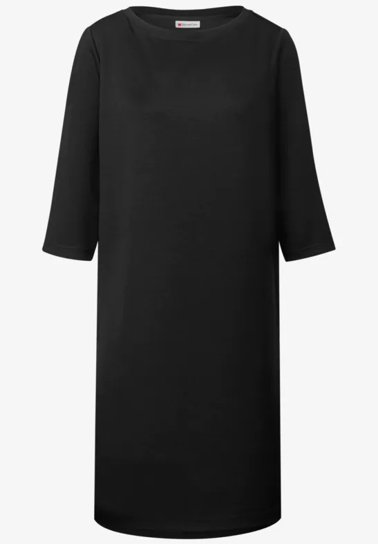 Sweat jurk met splitten Black