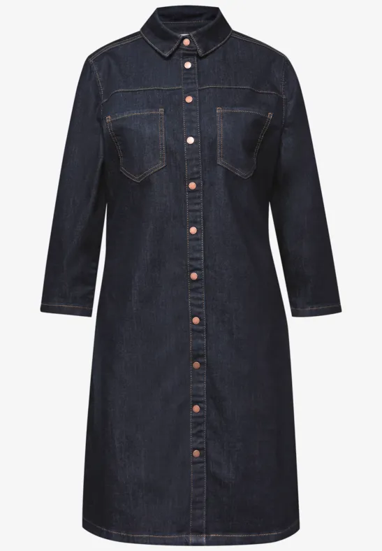 Denim jurk in een rins look null