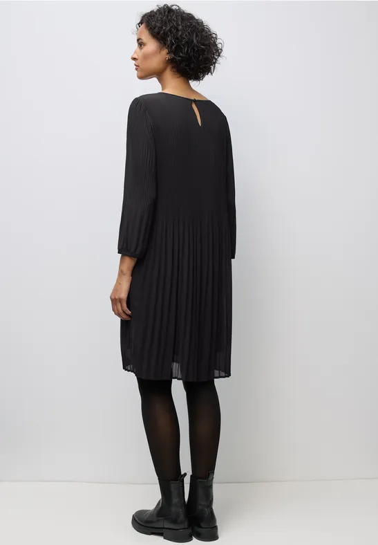 Tuniekjurk met plooien Black