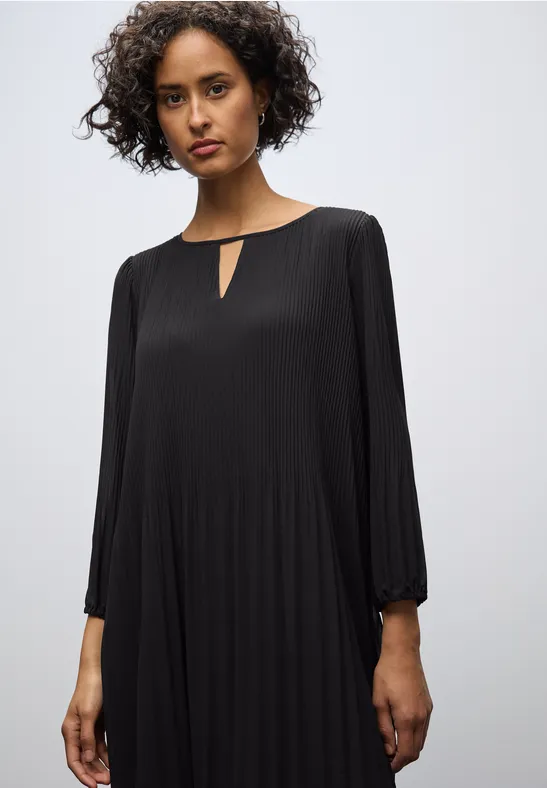 Tuniekjurk met plooien Black
