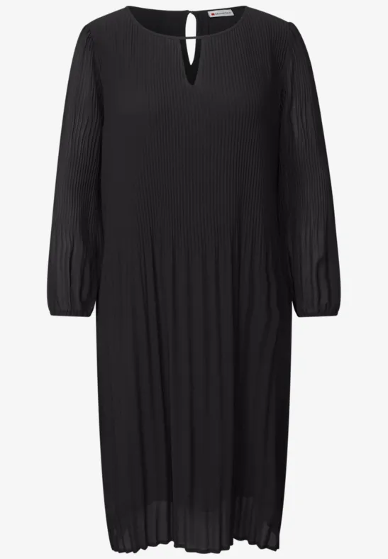 Tuniekjurk met plooien Black