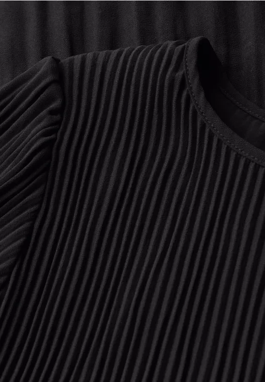 Tuniekjurk met plooien Black