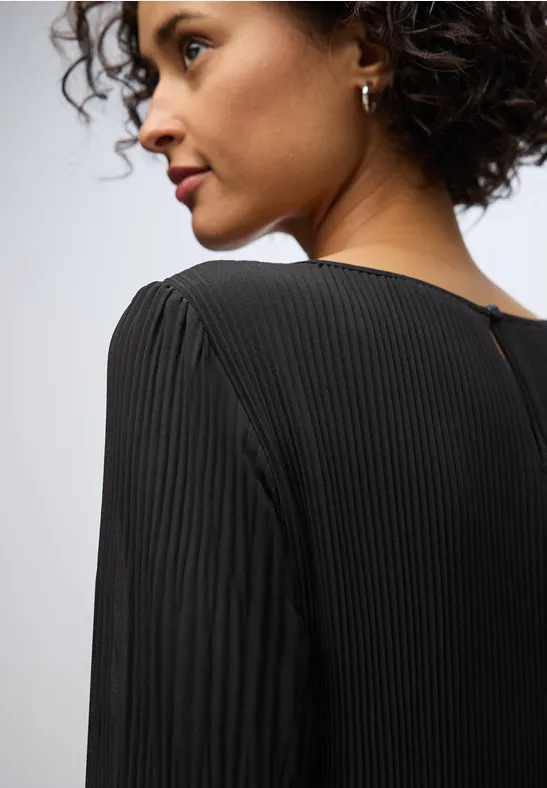Tuniekjurk met plooien Black