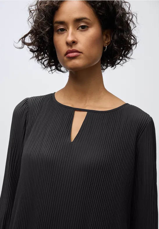 Tuniekjurk met plooien Black