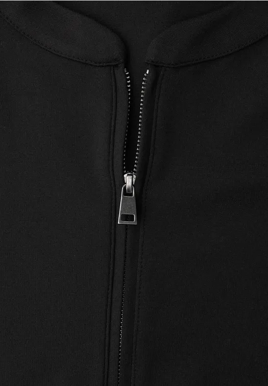 Jersey jurk met rits Black
