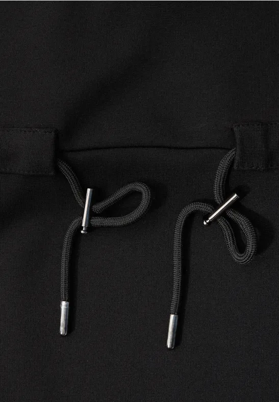 Jersey jurk met rits Black