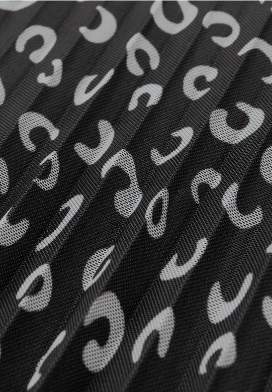 Jurk met plooirok Black