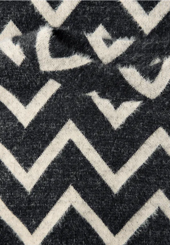 T-shirt jurk met patroon Black