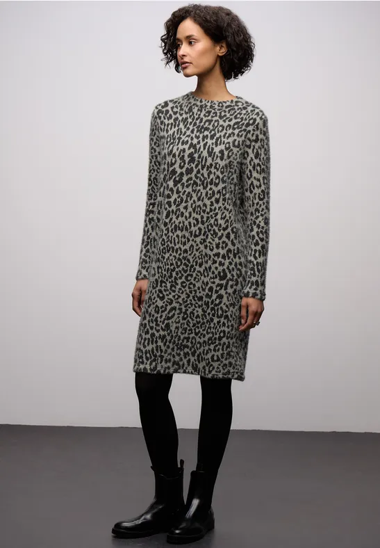 Robe t-shirt à motifs soft beige