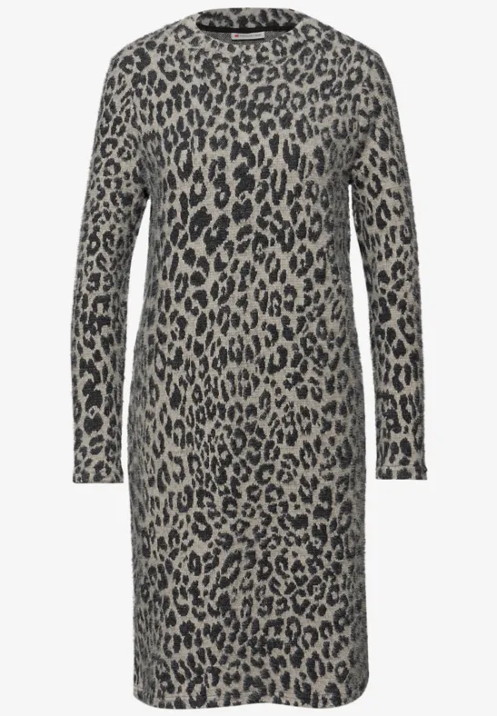 Robe t-shirt à motifs soft beige