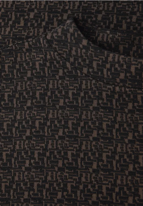 Gemustertes Kleid Black