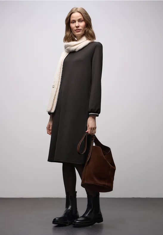 Jersey-Kleid darkest brown