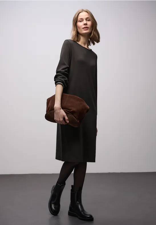 Jersey-Kleid darkest brown