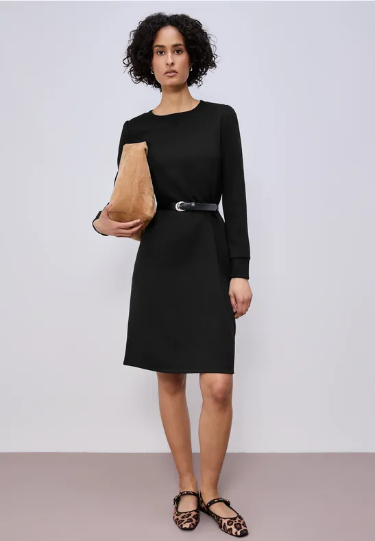 Jurk in effen kleur Black