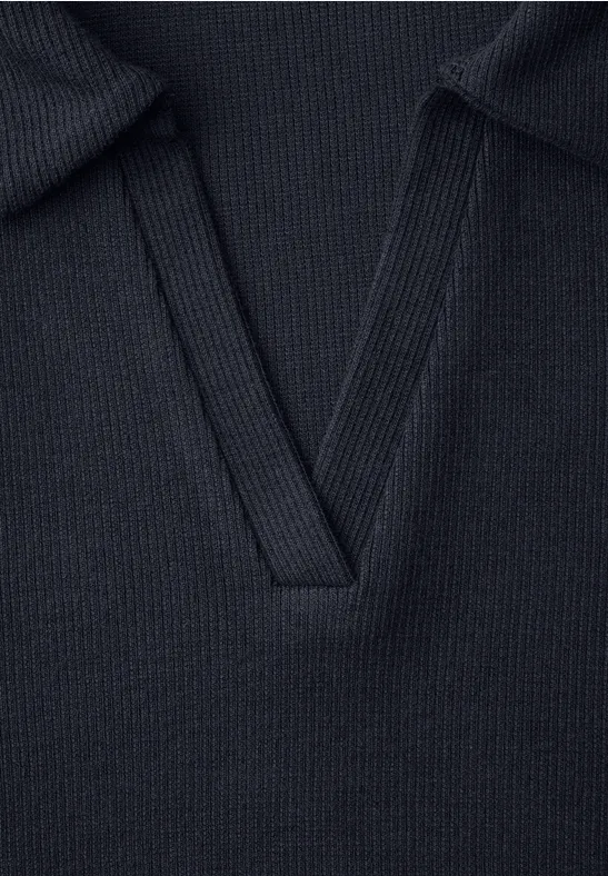 Midi-Kleid mit seitlichen Schlitzen shadowed navy